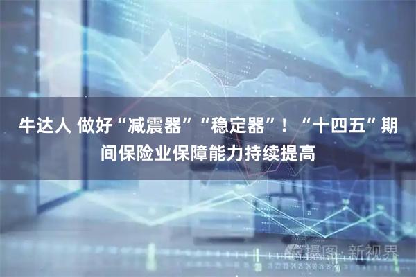 牛达人 做好“减震器”“稳定器”！“十四五”期间保险业保障能力持续提高
